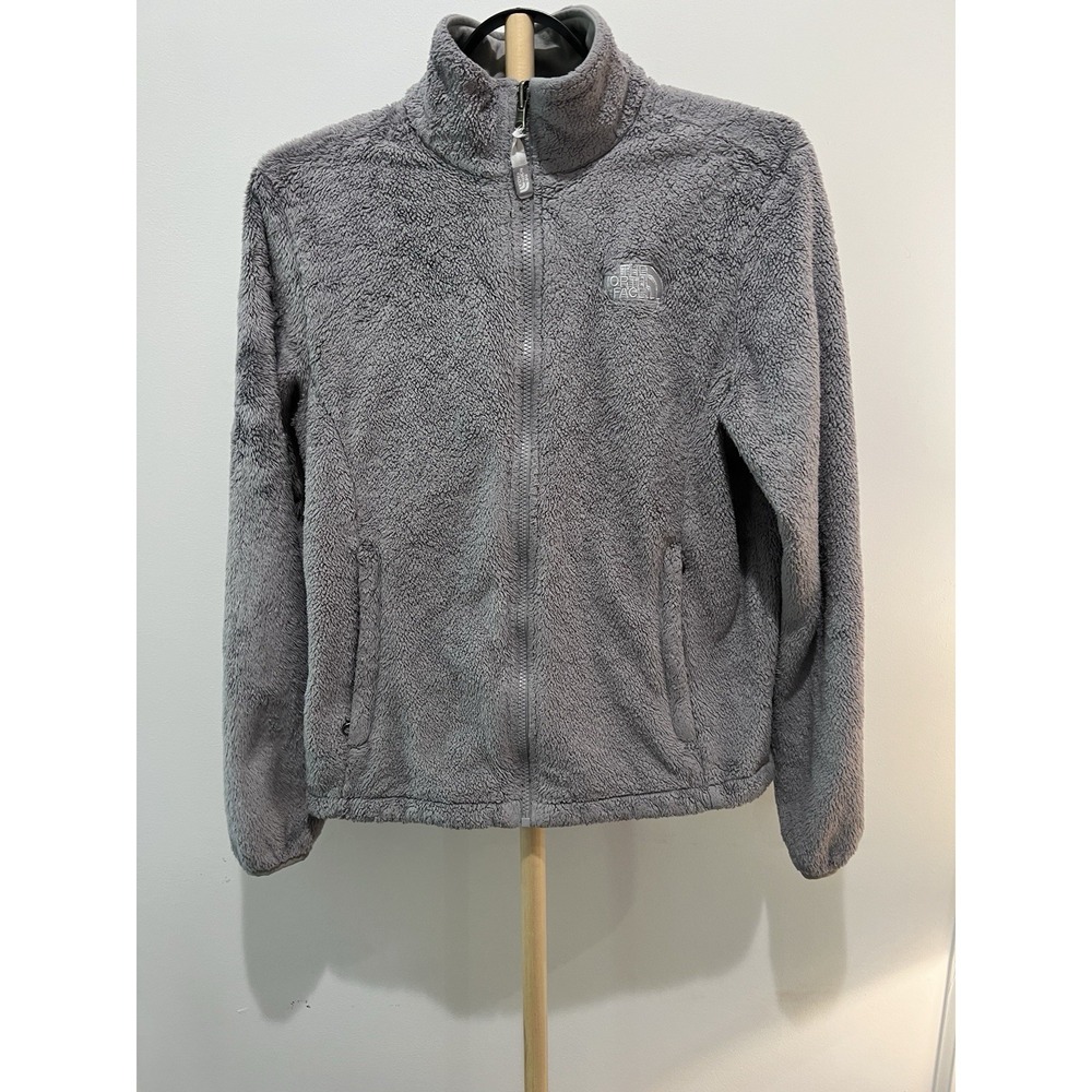 The North Face High Pile Fleece Jacket Gray Full Zip Sherpa Womens Outdoor